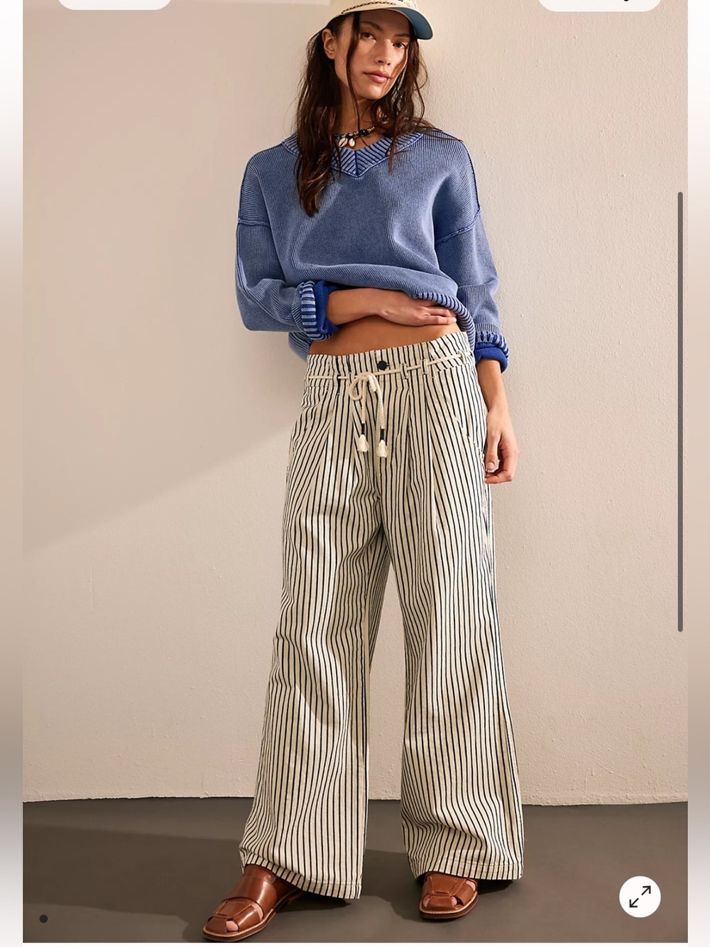 Free People We The Free Dakota Railroad Pull-On Wide Leg Jeans XS NWOT